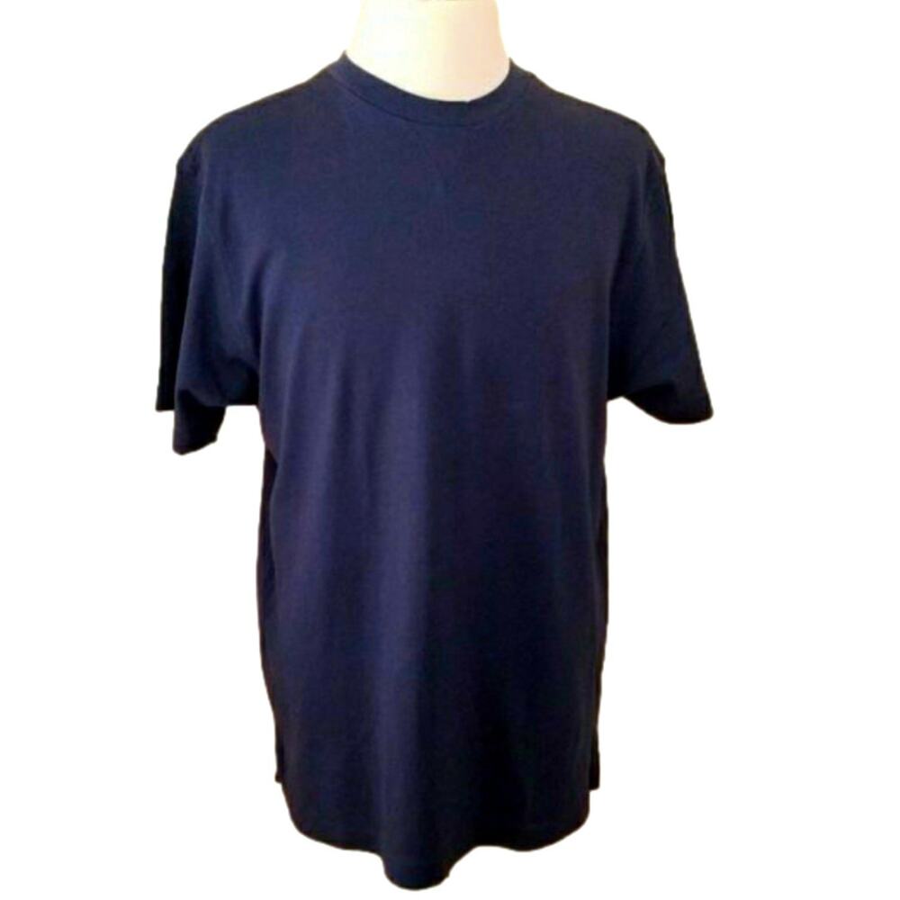 Hathaway Sport Blue Pima Cotton Crew Neck T Tee Shirt L Classic Preppy Quality